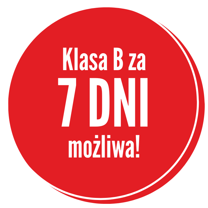 Intensywny kurs prawa jazdy kategorii B w 7 dni