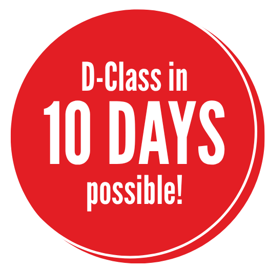D-driver's license in 10 days